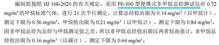 《固定污染源廢氣總烴、甲烷和非甲烷總烴的測定便攜式催化氧化-氫火焰離子化檢測器法》